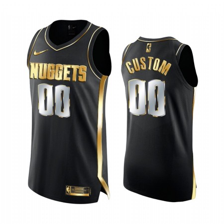 Maglia NBA Denver Nuggets Personalizzate 2020-21 Nero Golden Edition Swingman - Uomo